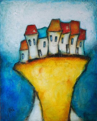 Nebojsa Jovanovic; Based On Dreams, 2010, Original Painting Acrylic, 24 x 30 inches. Artwork description: 241       abstract cityscape      ...