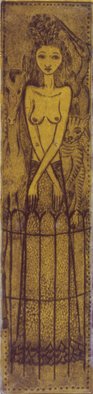 Bert Menco; Menagerie, 2005, Original Printmaking Other, 3 x 12 inches. Artwork description: 241   A woman in a zoo   ...
