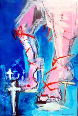 B Moody; GOD LOVE THE CATHOLIC CHURCH, 2014, Original Mixed Media, 27 x 21 inches. Artwork description: 241  ACRYLIC / PASTEL OVER MONOTYPE ON PAPER( framed, matted and under glass)       ...