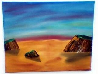Bob Cauley; ROCKY POINT, 2005, Original Painting Oil, 30 x 24 inches. Artwork description: 241 This is an original oil abstract landscape by Bob L Cauley.  It is gallery wrapped with no staples on the sides.  The sides are painted and it is ready to hang....