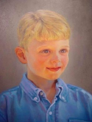 Lisa Johnson; Lessard, 2003, Original Painting Oil, 16 x 20 inches. Artwork description: 241  Head and shoulders portrait of child. ...