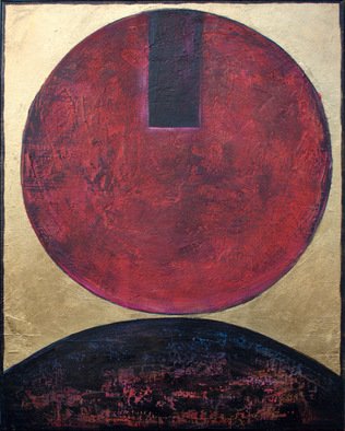 Sylwia Borkowska; Red Sun, 2015, Original Painting Acrylic, 40 x 50 cm. 