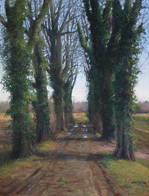Arne Borring; From Herblay, Ile De France, 2008, Original Pastel, 48 x 63 cm. 
