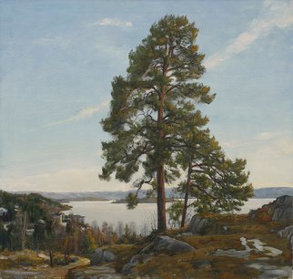 Arne Borring; Terjes View, 2007, Original Painting Oil, 97 x 92 cm. 