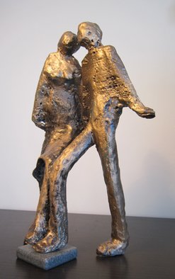 Bozena Happach; First Date, 2015, Original Sculpture Mixed, 7 x 11.5 inches. Artwork description: 241 Sculpture was created as one of projects for the Sculpture Symposium in Lac Megantic.  The requirement of the project was to create an inspiring and up- lifting sculpture.  I like to work directly in metal structure and cover it with fibreglass.  It gives me interesting texture, and ...
