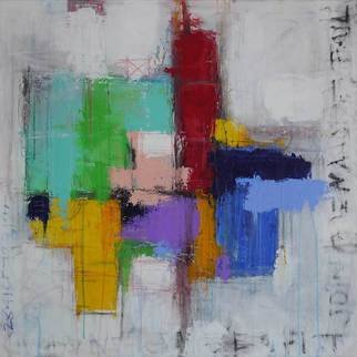 Brett Polonsky; 3315, 2015, Original Mixed Media, 36 x 36 inches. Artwork description: 241    mixed media abstract with acrylic, oil stick, pastel, concrete paste, toilet paper and surgical gauze.     ...