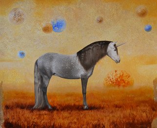 Arturas Braziunas; Unicorn Morning, 2019, Original Painting Oil, 110 x 90 cm. Artwork description: 241 Original oil paintings on canvas direct from author, international delivery is available...
