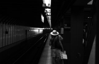 Bruce Panock; Subway Girl, 2008, Original Photography Black and White, 16 x 21 inches. Artwork description: 241  A view of 14th Street  ...