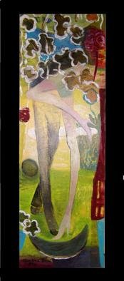 Marilena Bruni; Tango Luna, 2011, Original Mixed Media, 50 x 150 cm. Artwork description: 241  acrilico, gesso e bitume su tela ...
