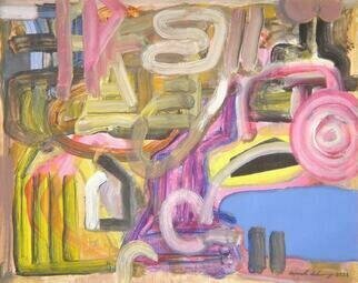 Mark Schwing; Picture Album 8, 2023, Original Painting Acrylic, 10 x 8 inches. Artwork description: 241 A surrealistic fantasy in a colorful environment. ...