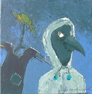Carlos Pereira Da Silva; Scare Crow Series, 2008, Original Painting Acrylic, 30 x 30 cm. Artwork description: 241    Hiding  ...