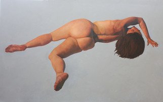 Christophe Bourely; Lie Lay 9, 2013, Original Painting Oil, 78 x 48 inches. Artwork description: 241      Nude     ...
