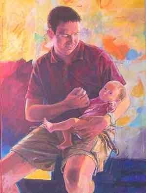 Doyle Chappell; Dr  Rebber And Child, 2010, Original Painting Acrylic, 36 x 48 inches. Artwork description: 241   Work by commission only, not for sale.  ...
