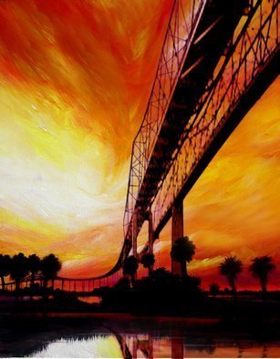 James Hill; The Last Bridge, 2004, Original Painting Oil, 14 x 1 inches. 