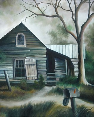 James Hill; The Ole House, 2006, Original Painting Oil, 16 x 20 inches. Artwork description: 241  The painting is of an old house in the country of South Carolina. ...
