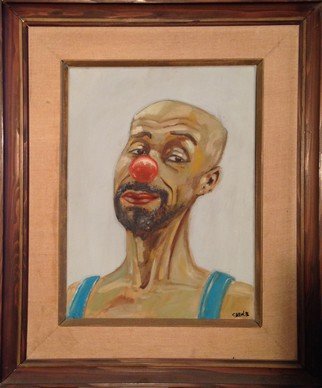 Chen Bachar; The Clown, 2016, Original Painting Oil, 40 x 30 cm. 