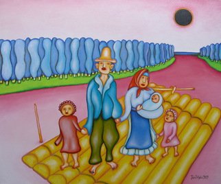 Jan Chlpka; The Fate Of A Family, 2009, Original Painting Oil, 60 x 50 cm. 