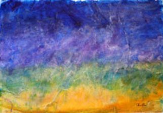Chris Jehn; Santa Fe Sunset, 2011, Original Painting Other, 22 x 30 inches. Artwork description: 241  Abstract Mixed Media Landscape with a Sunset theme ...