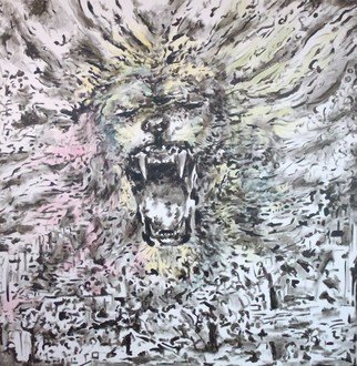 Christine Haehner Murdock; Lion King, 2014, Original Painting Acrylic, 100 x 100 cm. Artwork description: 241     on canvas    ...