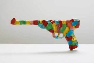 Seyo Cizmic; Chewing Gun, 1995, Original Sculpture Mixed, 12 x 6 inches. Artwork description: 241 Bubble Gum on a Pistol Replica...