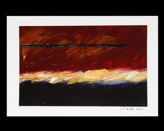 C. L. Smith; Red Horizon, 2005, Original Painting Acrylic, 10 x 8 inches. Artwork description: 241 Acrylic on Paper...