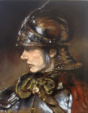 Colin Mark Mowat; Woman In Armour, 2019, Original Painting Oil, 8 x 10 inches. Artwork description: 241 This is a small study painting a woman in armour, in the style of by Rembrandt Van RijnInspired by one of the great masters Rembrandt, i have been driven of late to progress my method of oil painting by studying some of my classic art heros.  In ...