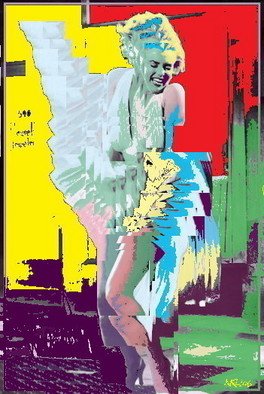 Marc Rubin; Marilyn Electric Boogaloo, 2007, Original Digital Art, 16 x 25 inches. Artwork description: 241 Giclee print on archival paper with pigment inks. With 1