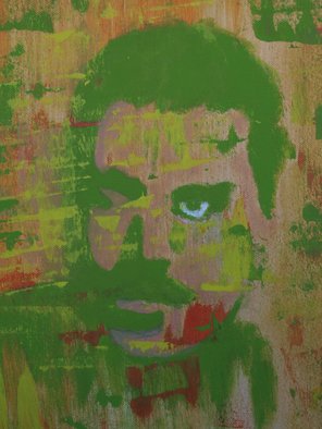 Crina Iancau; In Shades Of Green, 2015, Original Painting Oil, 30 x 40 cm. Artwork description: 241   portrait, man, Art deco, abstract, music   ...