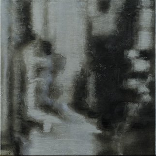 Dare Birsa; Street, 2010, Original Painting Oil, 40 x 40 cm. 