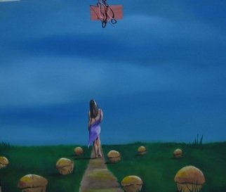 Darrell Hagan; A Walk Through The Muffin..., 2012, Original Painting Acrylic, 24 x 30 inches. Artwork description: 241  fantasy muffins girl walking ...
