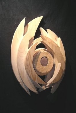 David Chang; Eye Of The Wind, 2004, Original Sculpture Wood, 18 x 26 inches. 