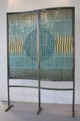 Daniel Castillo; FULL MOON, 2010, Original Glass Fused, 4.5 x 6 feet. Artwork description: 241  Fused glass screen , painted metal frame. ...