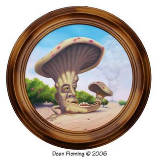 Dean Fleming; Difference Of Opinion, 2006, Original Painting Oil, 10 x 10 inches. Artwork description: 241  One of a series of images depicting the landscape of the imagination. ...