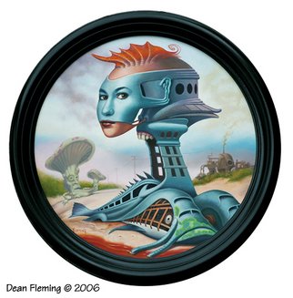 Dean Fleming; Libre, 2006, Original Painting Oil, 14 x 14 inches. Artwork description: 241   One in a series of images depicting the landscape of the imagination.  ...
