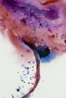 Deb Babcock; Twister, 2016, Original Watercolor, 5 x 7 inches. Artwork description: 241  A little drama lots of bold color lots of interest. This small original abstract painting is sure to add panache to any room or wall where it is displayed. I created this using quality watercolor pigments and some handmade Japanese tissue on Arches 300 lb. acid free ...