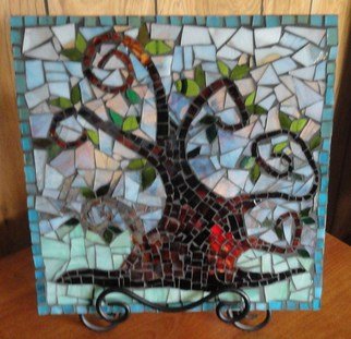Debbie Murrell; My Tree, 2012, Original Glass, 12 x 12 inches. Artwork description: 241    Glass on Glass Mosaic.  All hand cut glass.  The tree I remember most.  ...