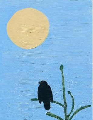 Delfina Moore; Morning Bird, 2015, Original Painting Acrylic, 9 x 12 inches. Artwork description: 241  The Morning Bird is one of my favorite arts! As I woke up early in the morning, crows and other birds were flying all over the flowers and trees in the garden. A magnificent way to mold my arts. Here is The Morning Bird along with my ...