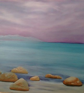 Denise Seyhun; Las Piedras, 2017, Original Painting Oil, 30 x 30 inches. Artwork description: 241 Beach, playa, sandy beach, seascape, serenity, tranquility, meditation...