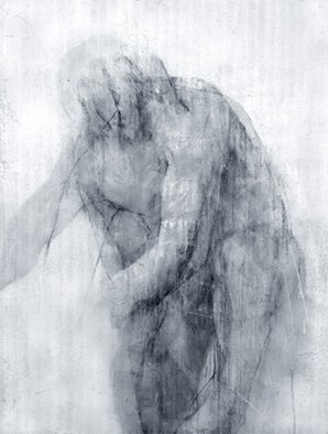 Nenad Nedeljkov; Study Of Instability, 2006, Original Drawing Charcoal, 130 x 110 mm. 