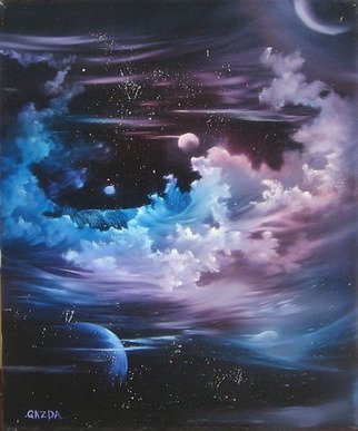 David Gazda; Spaceart 01, 2008, Original Painting Oil,  24 inches. Artwork description: 241  original oil on canvas . . . artist david gazda. . . commtitted to bringing the infinite sky to you. . . ...
