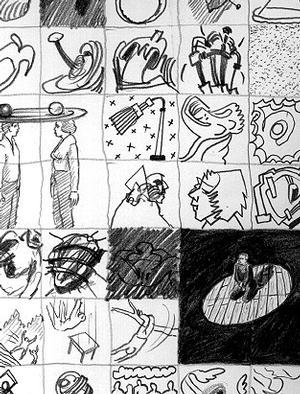 Hans Jrgen Diez; Die Information Bin Ich, 1998, Original Drawing Pencil, 70 x 100 cm. Artwork description: 241 This representation is a Section of 750 Motives. pencil on paper, the hole sheet is 70 x 100 cm, every square 2. 5 x 2. 5 cm,...