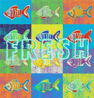 James Dinverno; Fresh, 2000, Original Mixed Media, 40 x 40 inches. Artwork description: 241  Mixed Media Artwork offered as a Signed Limited Edition ( 150) Giclee Canvas Print. ...
