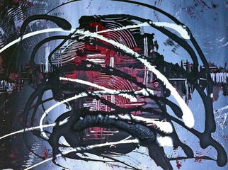 Debra Knecht; Hidden Red, 2013, Original Painting Acrylic, 24 x 18 inches. Artwork description: 241  Red, Black, White, Modern, Abstract ...