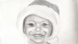 Dorothy Nuckolls; Santa  Helper, 2005, Original Drawing Pencil, 11 x 9 inches. 