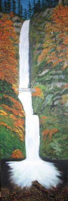 Dominique Faivre; Columbia River, 2020, Original Painting Oil, 12 x 36 inches. Artwork description: 241 a fantastic fall scenery done with great oil colors...