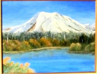 Donna Drickey; Mt Lassen Manzanita Lake Ca, 2015, Original Painting Acrylic, 11 x 14 inches. Artwork description: 241 My love of mountains and lakes - especially those here in Northern California - are an inspiration for many of my works. Mt. Lassen rises above the town of Chester and its status as a National Park offers a variety of experiences. Manzanita Lake is on the far northern ...