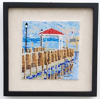 Jerry Reynolds; Northport Dock, 2011, Original Mosaic, 12 x 12 inches. Artwork description: 241  Mosaics are all one of a kind hand made to order. Each mosaic is an authentic piece of art unique to itself. No two mosaics are ever alike.  ...