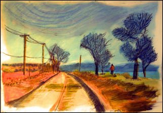 Don Schaeffer; The Causway, 2011, Original Pastel Oil, 11.5 x 16 inches. Artwork description: 241    painting from a photograph        ...