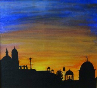 Dr Vijay Prakash; Sunset At India Gate, 2016, Original Painting Acrylic, 17.5 x 19.5 inches. Artwork description: 241  Gate Shot, Sunsets, Adorable India, Beautiful India , Delhi ...