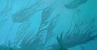 Donna Schaffer; Sea Surge In The Kelp Forest, 2002, Original Painting Oil, 48 x 24 inches. Artwork description: 241 Oil Painting of a scene in Monterey Bay, California of a Kelp Forest in a strong current. Based on the artist' s personal experiences and photography. ...